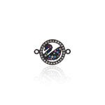 Round Duck Zircon Connector-DIY Jewelry Making Accessories  20x14mm