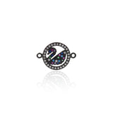 Round Duck Zircon Connector-DIY Jewelry Making Accessories  20x14mm
