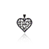 Heart Shaped Zircon Connector-DIY Jewelry Making Accessories   23x23mm