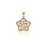 Star Zircon Connector-DIY Jewelry Making Accessories   24x25mm