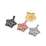 Star Zircon Connector-DIY Jewelry Making Accessories   24x25mm