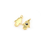 Minimalist Hamsa Evil Eye Pendant-DIY Jewelry Making Accessories   12x19mm