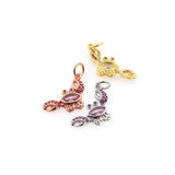 Exquisite Crab Zircon Pendant-DIY Jewelry Making Accessories   9x21mm