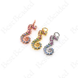 Seahorse Pendants,Cubic Pave Ocean Charms 9x21mm