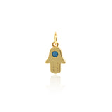 Minimalist Enamel Hamsa Pendant-DIY Jewelry Making Accessories  8x13mm