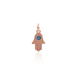 Minimalist Enamel Hamsa Pendant-DIY Jewelry Making Accessories  8x13mm