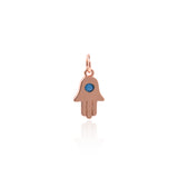 Minimalist Enamel Hamsa Pendant-DIY Jewelry Making Accessories  8x13mm
