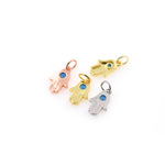 Minimalist Enamel Hamsa Pendant-DIY Jewelry Making Accessories  8x13mm