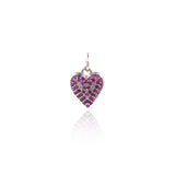 Heart Shaped Zircon Pendant-DIY Jewelry Making Accessories   9x11mm - BestBeaded