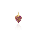 Heart Shaped Zircon Pendant-DIY Jewelry Making Accessories   9x11mm - BestBeaded