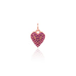 Heart Shaped Zircon Pendant-DIY Jewelry Making Accessories   9x11mm