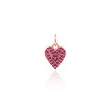 Heart Shaped Zircon Pendant-DIY Jewelry Making Accessories   9x11mm - BestBeaded