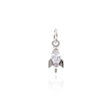 Exquisite Rocket Zircon Pendant-DIY Jewelry Making Accessories   5x12mm