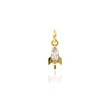 Exquisite Rocket Zircon Pendant-DIY Jewelry Making Accessories   5x12mm