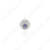 Cubic Hamsa Hand Pendants,Hand of Fatima Protection Charms 10mm