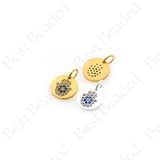 Cubic Hamsa Hand Pendants,Hand of Fatima Protection Charms 10mm