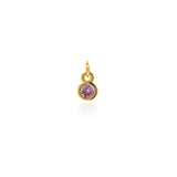 Minimalist Round Zircon Pendant-DIY Jewellery Making Accessories   4x6mm