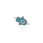 Minimalist Enamel Hamsa Connector-DIY Jewelry Making Accessories   16x10mm