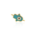 Minimalist Enamel Hamsa Connector-DIY Jewelry Making Accessories   16x10mm