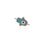Minimalist Enamel Hamsa Connector-DIY Jewelry Making Accessories   16x10mm