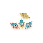Minimalist Enamel Hamsa Connector-DIY Jewelry Making Accessories   16x10mm
