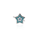 Minimalist Enamel Star Connector-DIY Jewelry Making Accessories   16x13mm