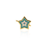 Minimalist Enamel Star Connector-DIY Jewelry Making Accessories   16x13mm