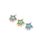 Minimalist Enamel Star Connector-DIY Jewelry Making Accessories   16x13mm