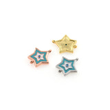 Minimalist Enamel Star Connector-DIY Jewelry Making Accessories   16x13mm
