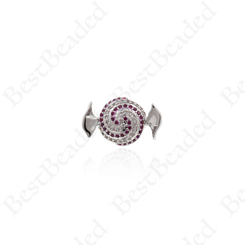 Candy Connectors,Micro Pave Cubic Whimsical Charms 18x11mm
