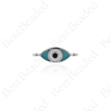 Turquoise Evil Eye Connector,Mini Enamel Eye Spacers 13x5mm