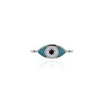 Enamel Evil Eye Connector-DIY Jewelry Making Accessories   13x5mm