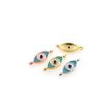 Enamel Evil Eye Connector-DIY Jewelry Making Accessories   13x5mm
