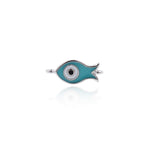 Flower Enamel Evil Eye Connector-DIY Jewelry Making Accessories   15x7mm