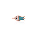 Flower Enamel Evil Eye Connector-DIY Jewelry Making Accessories   15x7mm