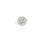 Round Zircon Tortoise Connector-DIY Jewelry Making Accessories   12x9mm