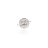 Round Zircon Tortoise Connector-DIY Jewelry Making Accessories   12x9mm