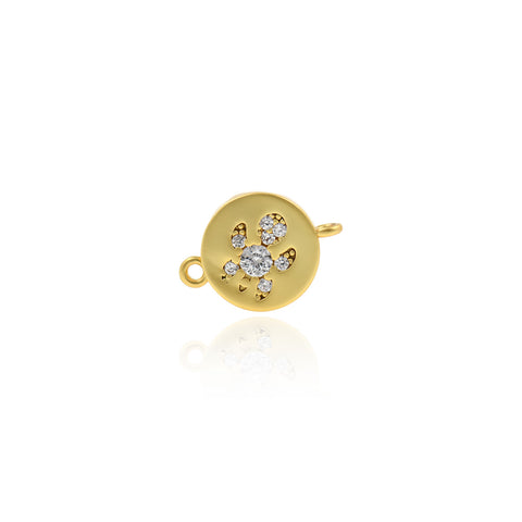 Round Zircon Tortoise Connector-DIY Jewelry Making Accessories   12x9mm