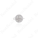 North Star Pendant,Clear Cubic Star Connector Spacers 12x9mm