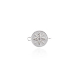 Center Micropave Polaris Connector-DIY Jewelry Making Accessories   12x9mm
