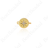 North Star Pendant,Clear Cubic Star Connector Spacers 12x9mm