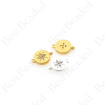 North Star Pendant,Clear Cubic Star Connector Spacers 12x9mm