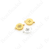 North Star Pendant,Clear Cubic Star Connector Spacers 12x9mm