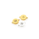 Center Micropave Polaris Connector-DIY Jewelry Making Accessories   12x9mm
