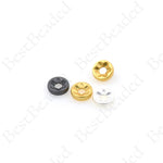 Matte Gold Brass Spacer Beads,8mm Flat Round Beaded Charm 8x2mm