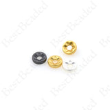 Matte Gold Brass Spacer Beads,8mm Flat Round Beaded Charm 8x2mm