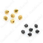Cut Brass Spacer Beads,Faceted Matte Gold Slider Bead 6x5mm