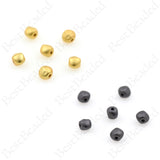 Gold Plated Spacer Beads,Hammered Nugget Beads 7x5mm