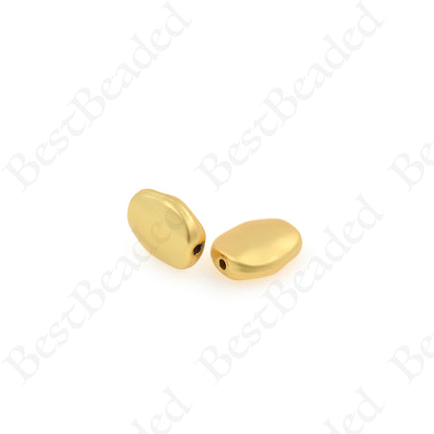 Hammered Matte Gold Spacer Beads,Brass Tube Connector 9x11mm