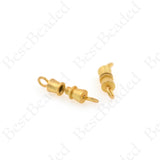 Matte Gold Screw Clasps,Brass Tube Spacer Clasp 16x4mm